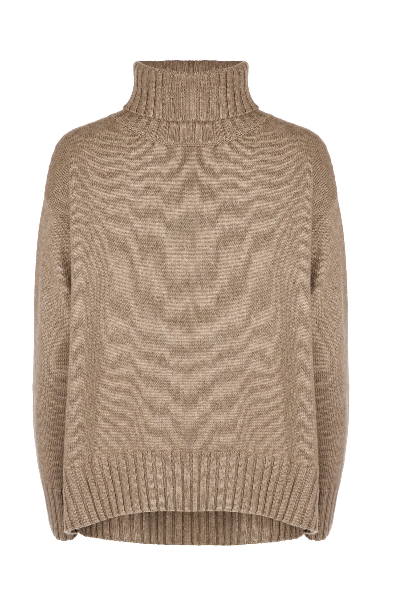 Knit Ribbed Oversized Turtleneck